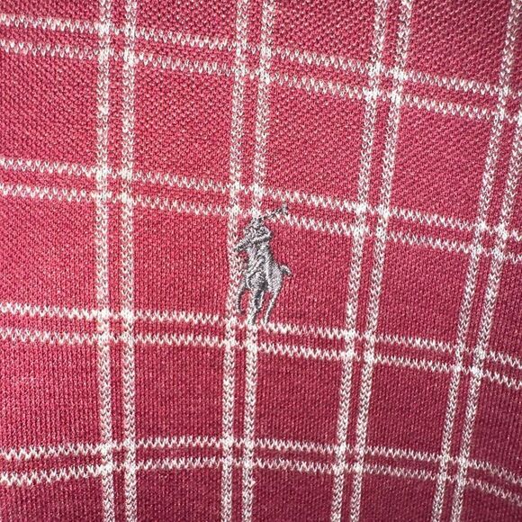 80s Polo Ralph Lauren Wine Red Made in USA L/S Polo Shirt Sz L - Picture 3 of 10